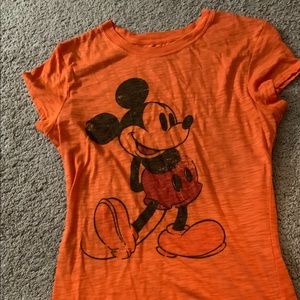 Mickey Mouse orange shirt